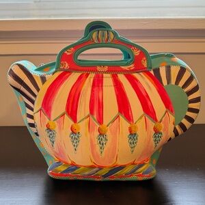 Mackenzie-Childs Insulated Teapot Shaped Lunch Tote